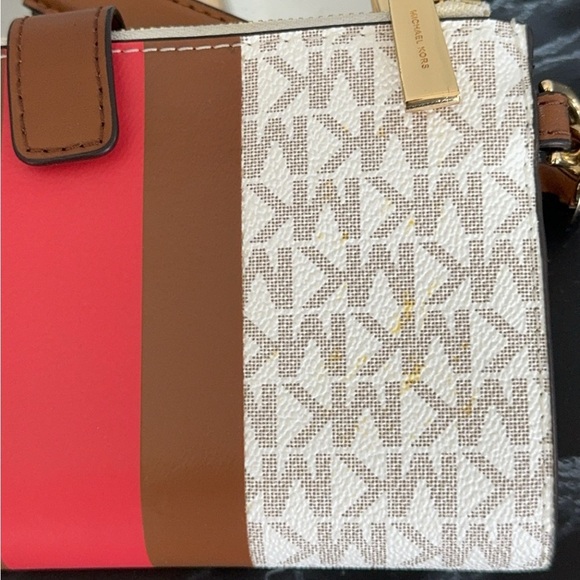 Michael Kors Logo Jet Set Double Zip Wristlet Wallet
Dahlia Red Brown AUTHENTIC - Picture 3 of 11